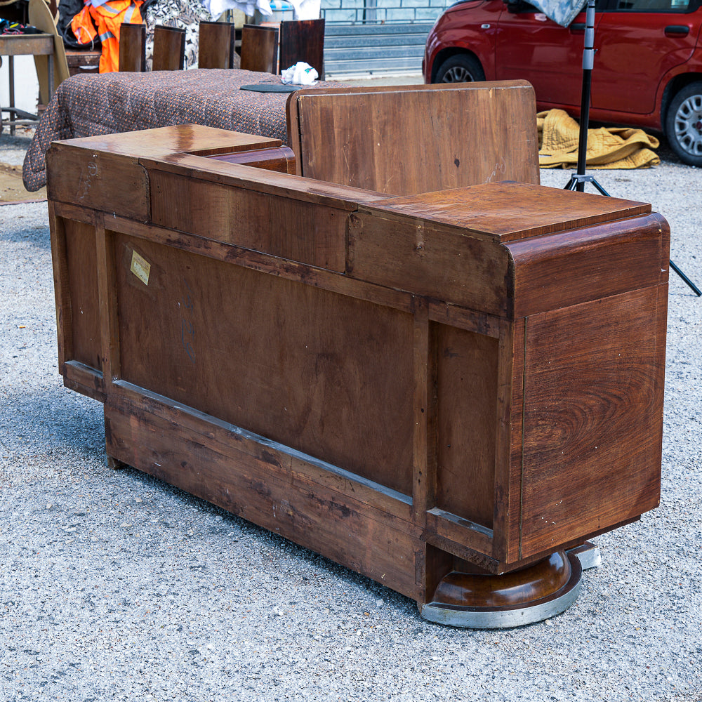 Credenza con specchio originale design italiano dell'Art Decò  di Osvaldo Borsari
