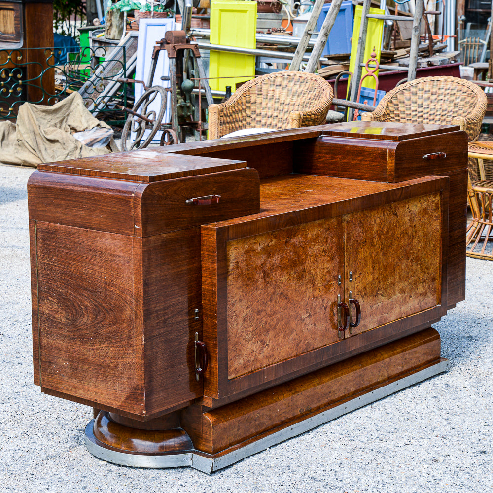 Credenza con specchio originale design italiano dell'Art Decò  di Osvaldo Borsari