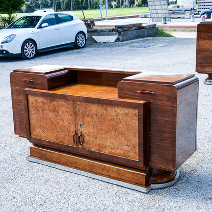 Credenza con specchio originale design italiano dell'Art Decò  di Osvaldo Borsari