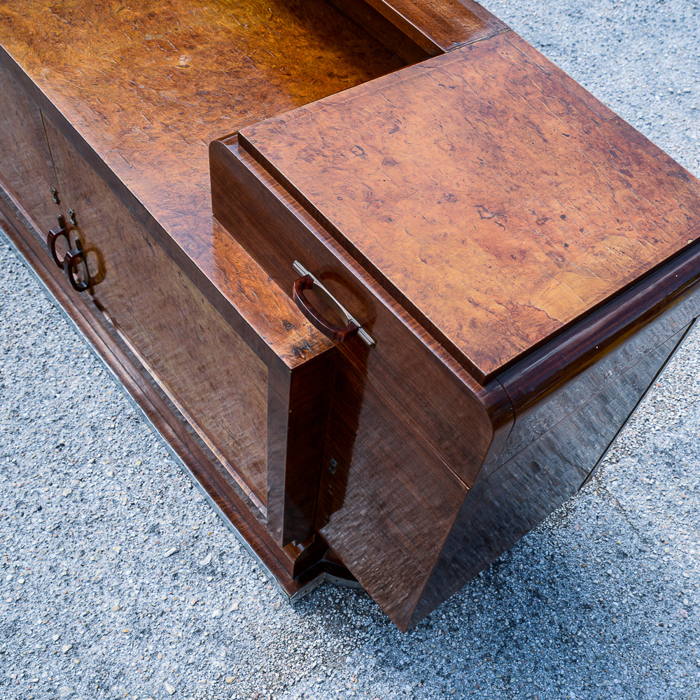 Credenza con specchio originale design italiano dell'Art Decò  di Osvaldo Borsari