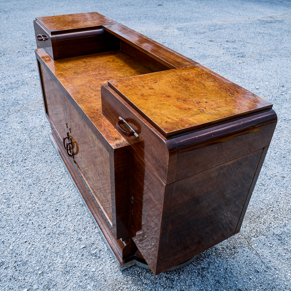 Credenza con specchio originale design italiano dell'Art Decò  di Osvaldo Borsari
