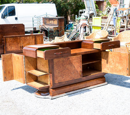 Credenza con specchio originale design italiano dell'Art Decò  di Osvaldo Borsari