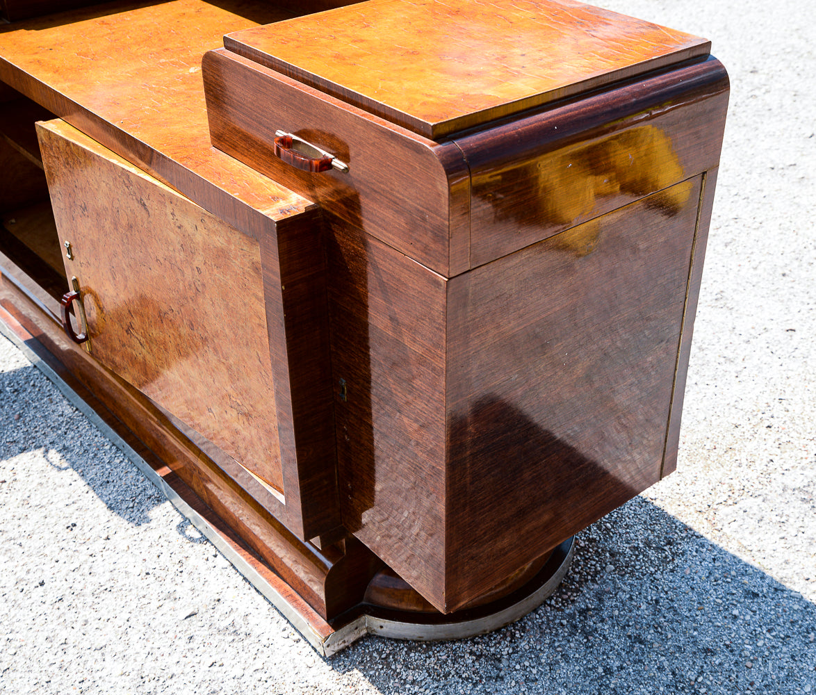 Credenza con specchio originale design italiano dell'Art Decò  di Osvaldo Borsari
