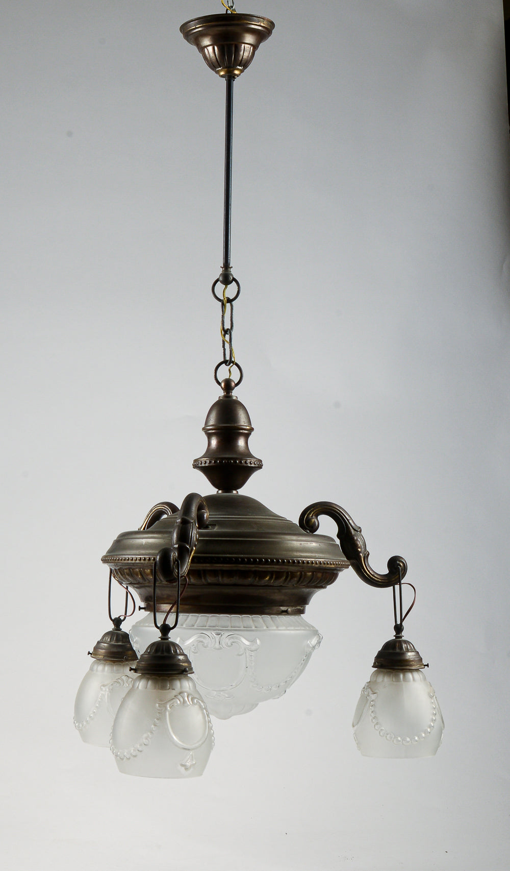 Lampadario a 4 luci epoca Liberty