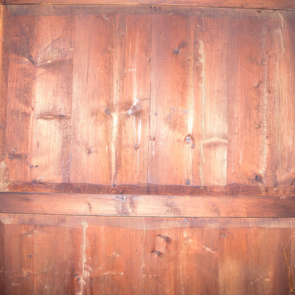 Credenza due corpi vetrina libreria in legno massello di abete epoca 800