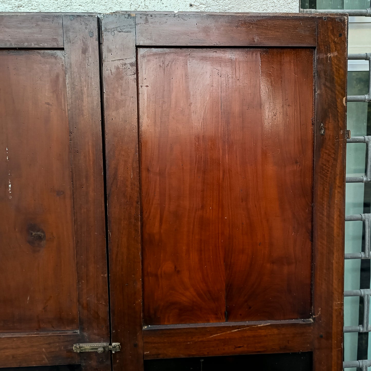 Porta due ante in noce massello senza telaio Italia epoca primo 800