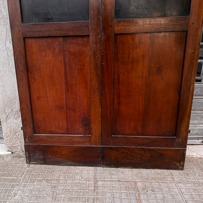 Porta due ante in noce massello senza telaio Italia epoca primo 800
