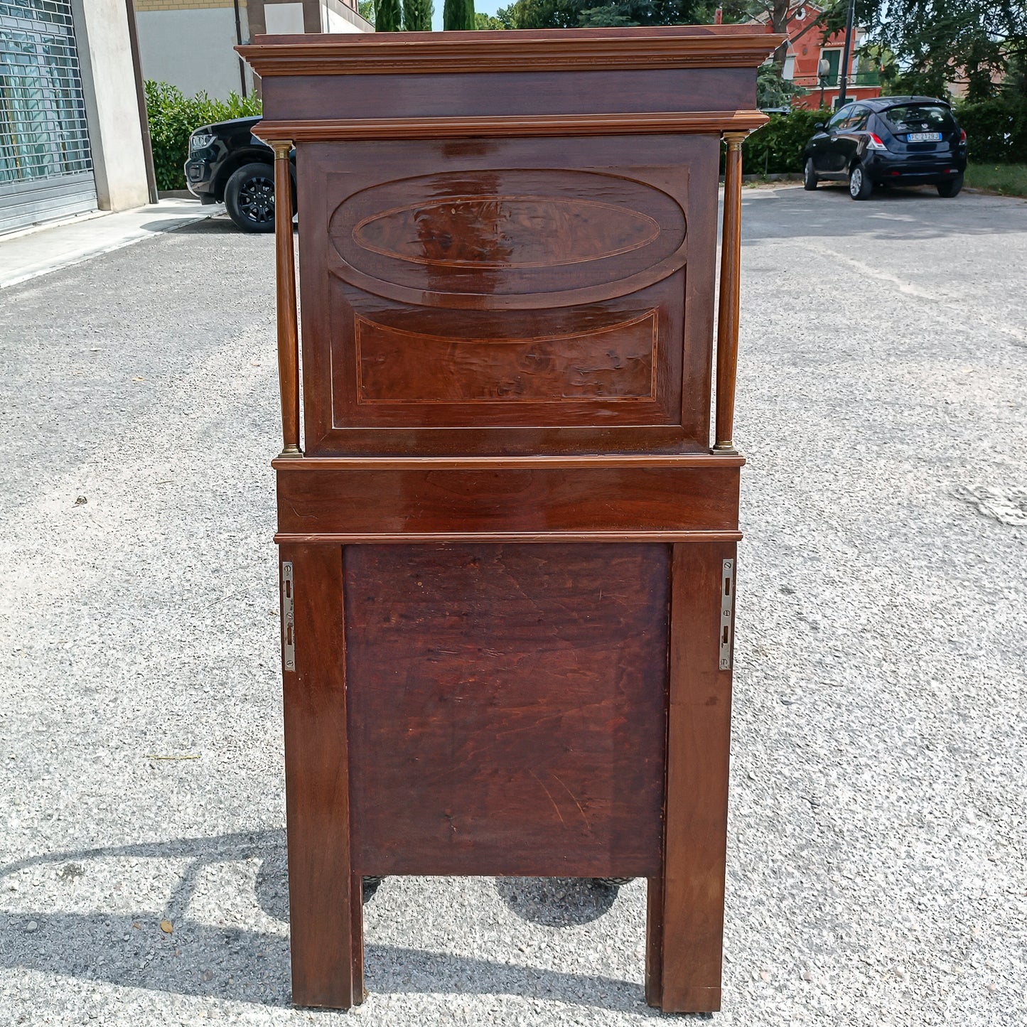 Culla letto per bambini stile impero con sponde reclinabili Italia epoca metà 900