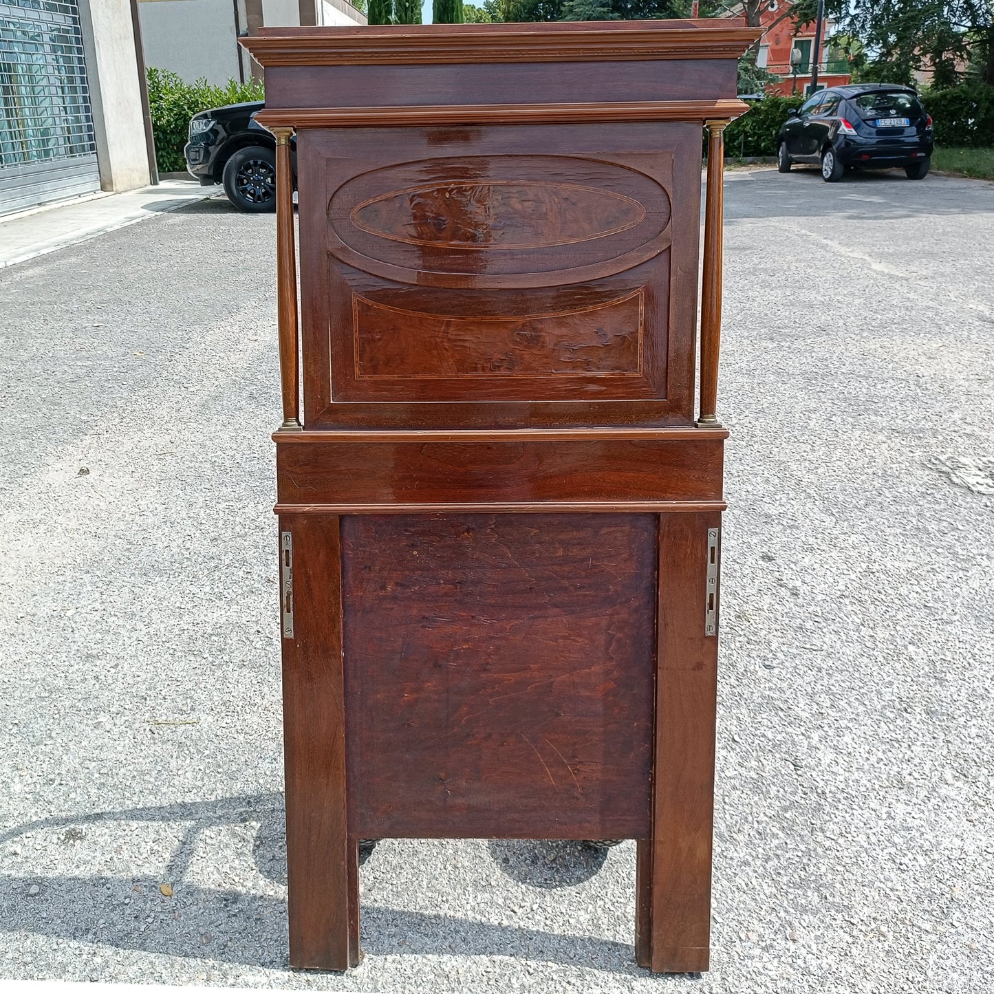 Culla letto per bambini stile impero con sponde reclinabili Italia epoca metà 900