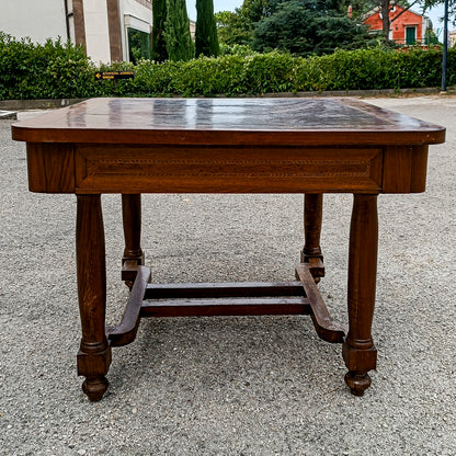 Tavolo  con piano intarsiato epoca Liberty