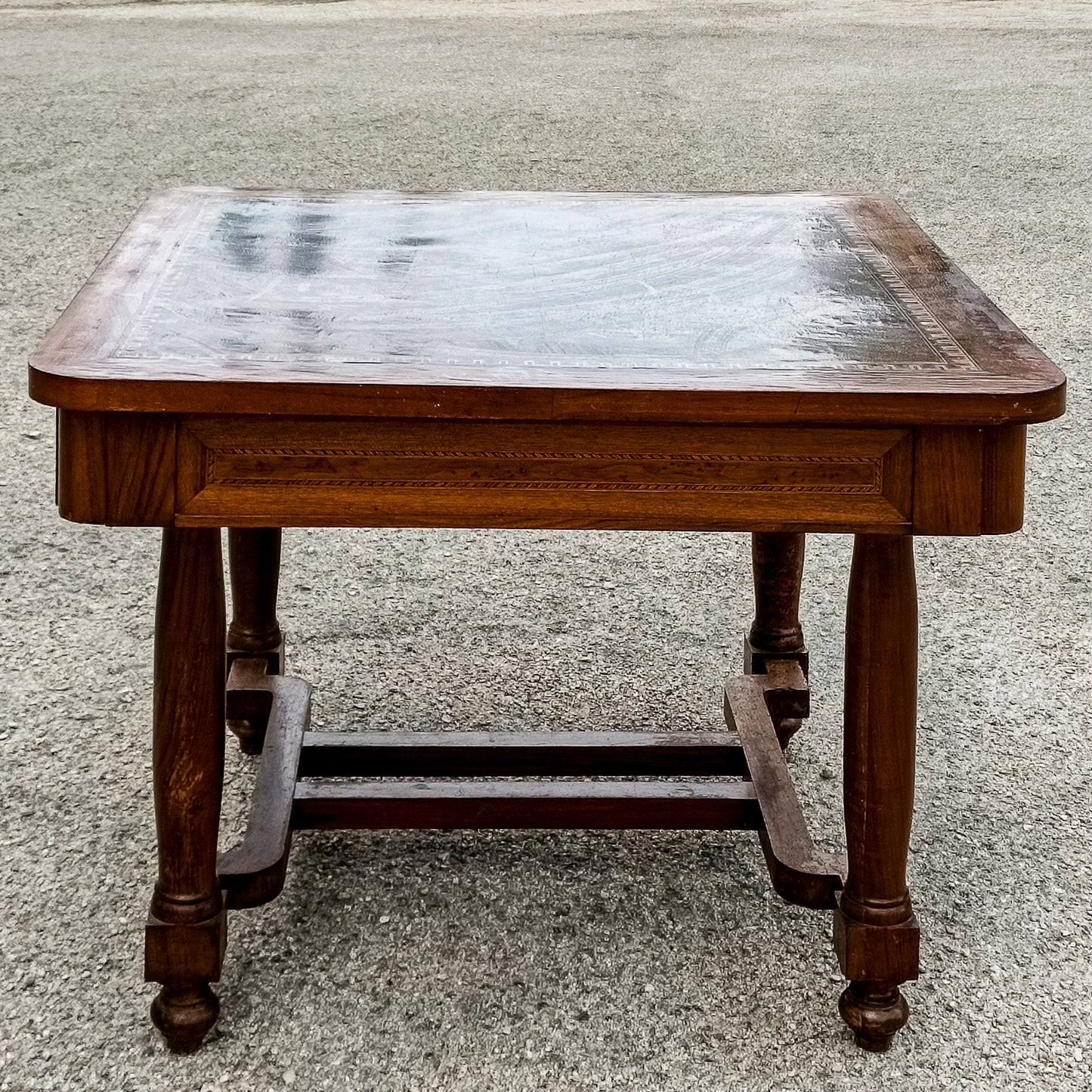 Tavolo  con piano intarsiato epoca Liberty
