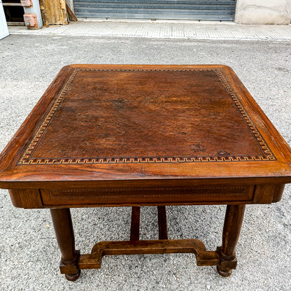 Tavolo  con piano intarsiato epoca Liberty