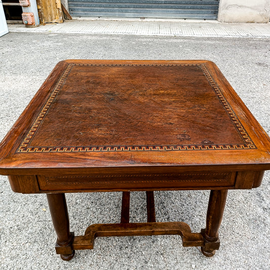 Tavolo  con piano intarsiato epoca Liberty