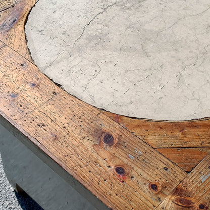 Tavolo scrivania da lavoro bottega artigiano con pietra epoca 800