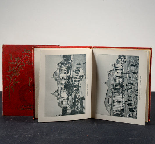 coppia di libri volumi fotografici cartoline esposizione di parigi del 1900