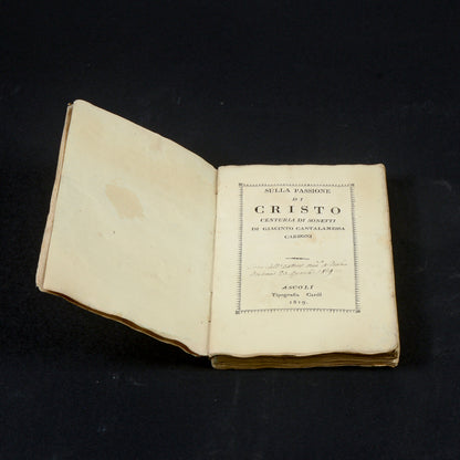 Libro del 1819 Sonetti di Cantalamessa Carboni Ascoli Piceno