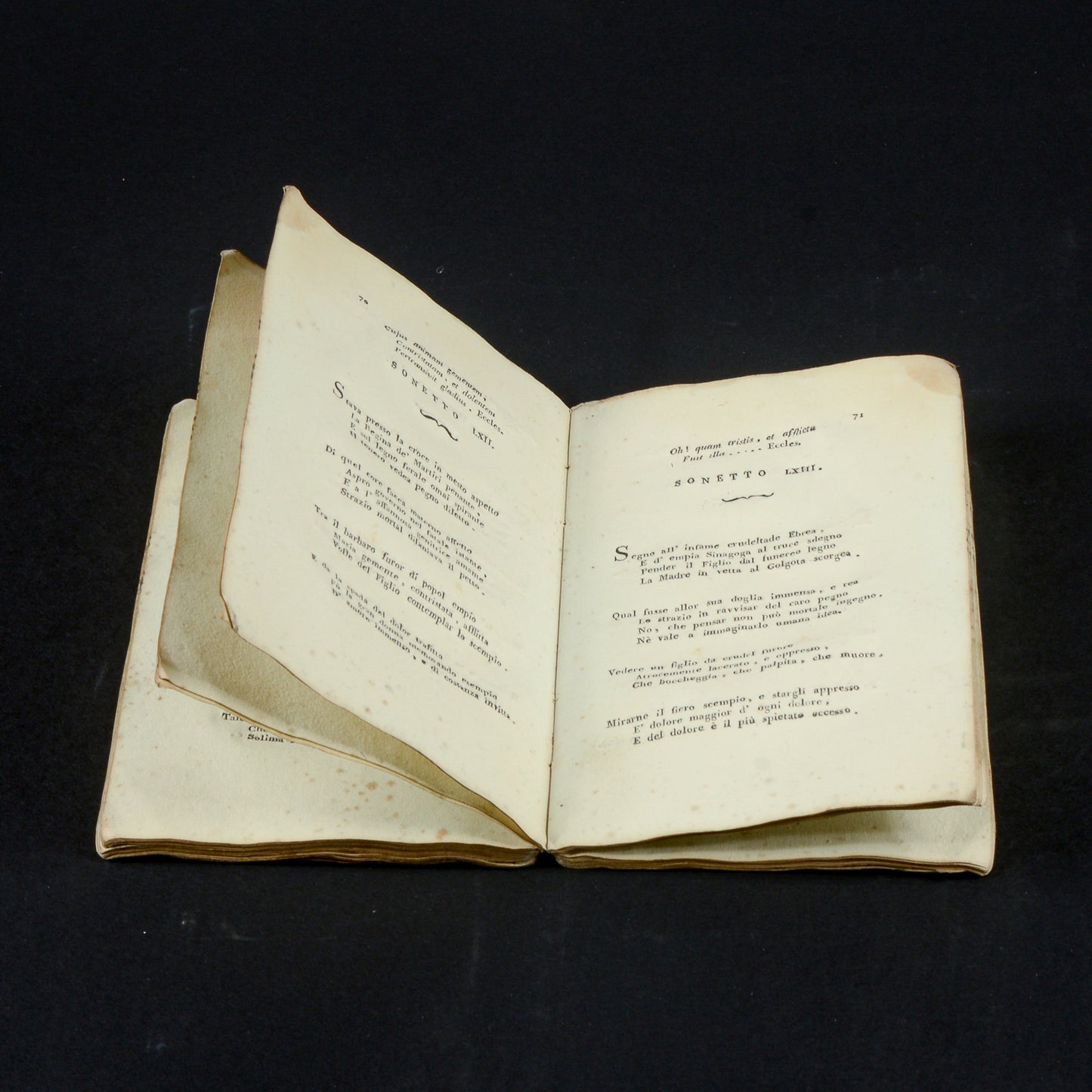 Libro del 1819 Sonetti di Cantalamessa Carboni Ascoli Piceno