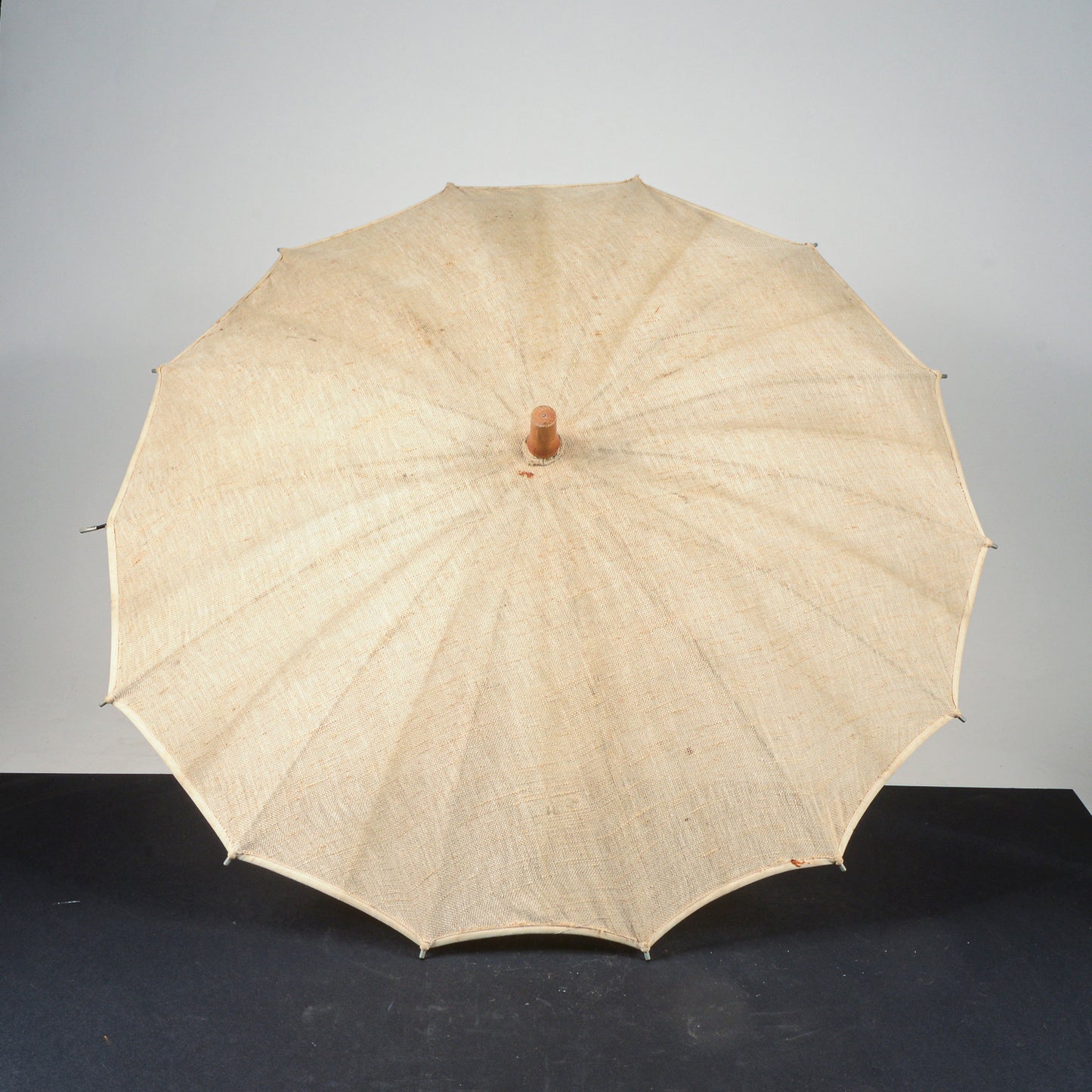 Ombrello parasole in legno bakelite e tessuto  epoca primo 900