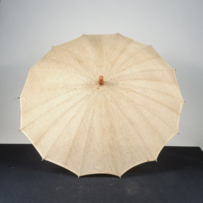 Ombrello parasole in legno bakelite e tessuto  epoca primo 900