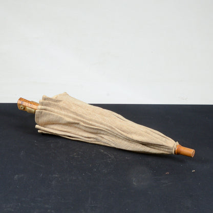 Ombrello parasole in legno bakelite e tessuto  epoca primo 900
