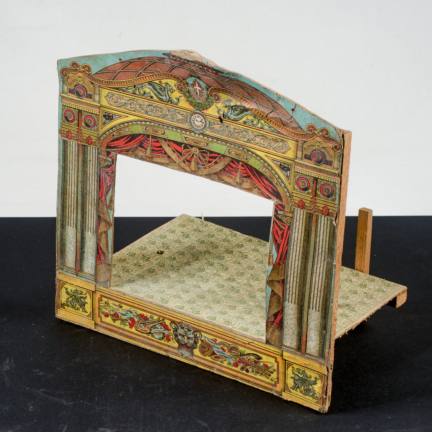 teatrino scena in carta e legno vintage primo 900