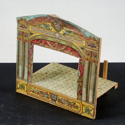 teatrino scena in carta e legno vintage primo 900