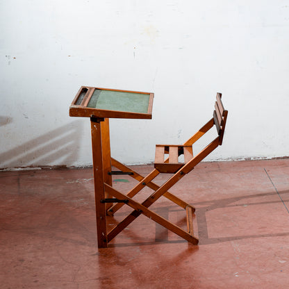 banco da scuola bambino studio con piano mobile e lavagna richiudibile
