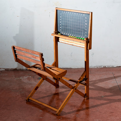banco da scuola bambino studio con piano mobile e lavagna richiudibile