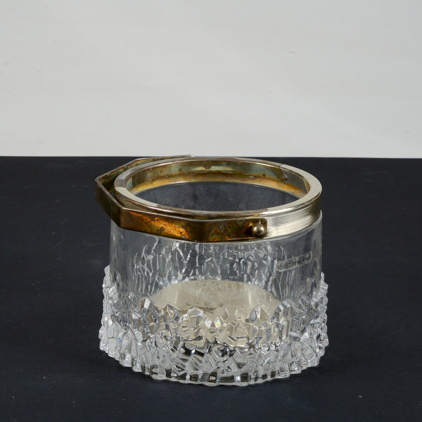 ciotola vaso portaghiaccio ghiaccio design studio linea krisia metallo argentato