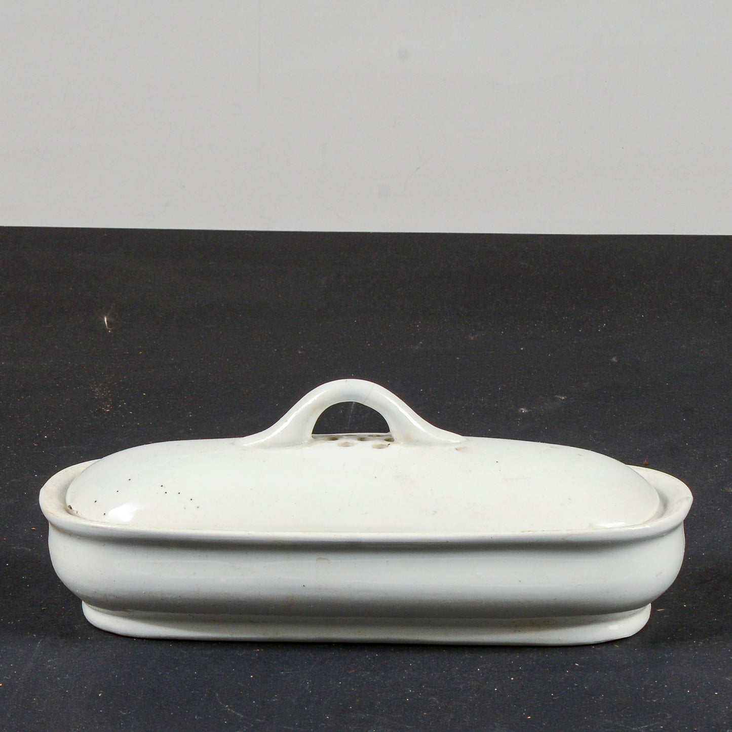 scatola di ceramica marcata s.c. richard porta siringhe medicale farmacia