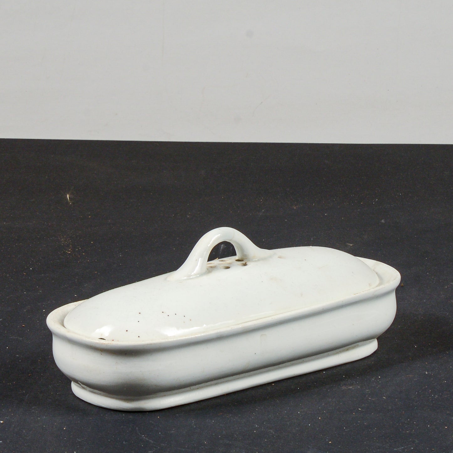scatola di ceramica marcata s.c. richard porta siringhe medicale farmacia