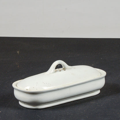 scatola di ceramica marcata s.c. richard porta siringhe medicale farmacia