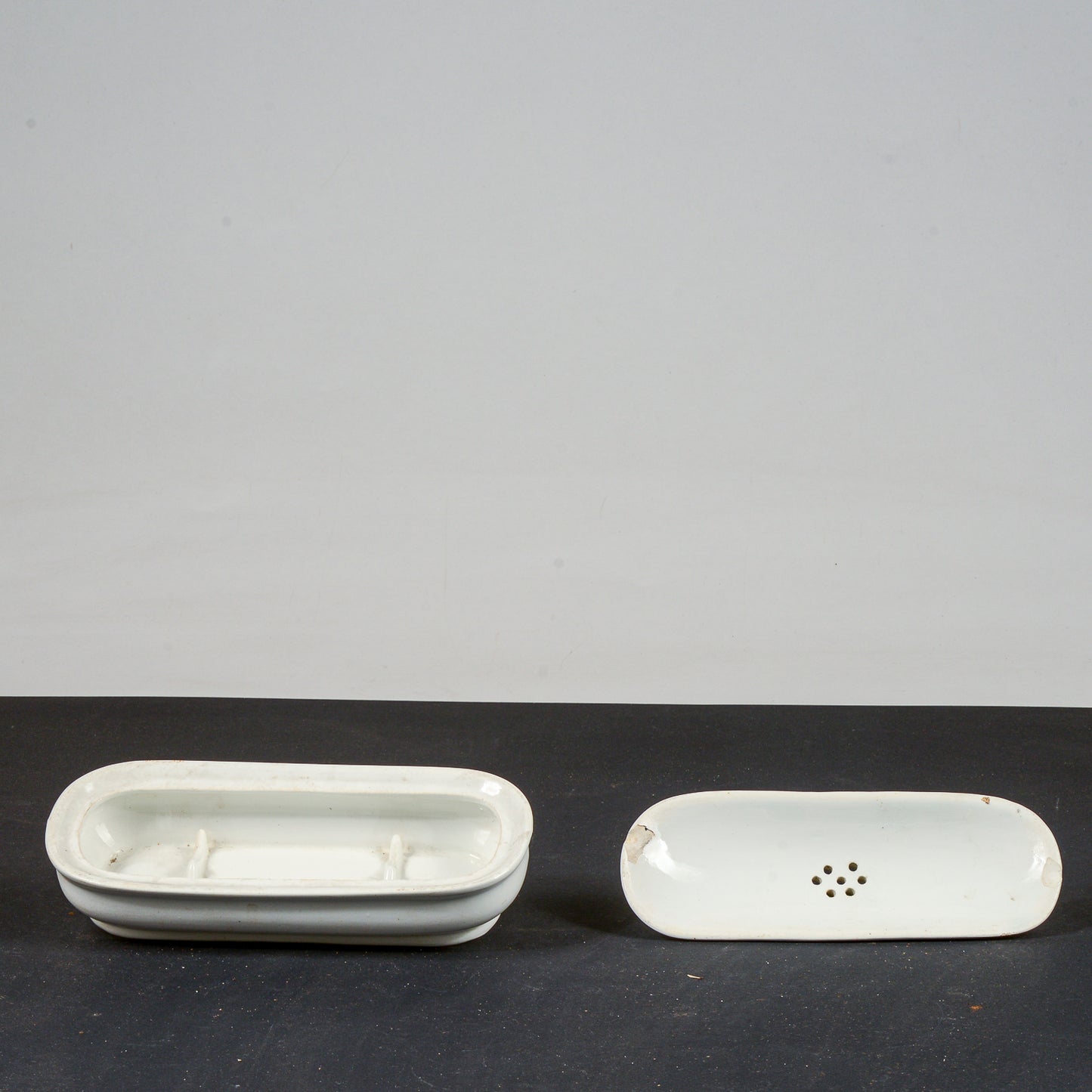 scatola di ceramica marcata s.c. richard porta siringhe medicale farmacia