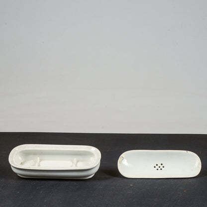 scatola di ceramica marcata s.c. richard porta siringhe medicale farmacia