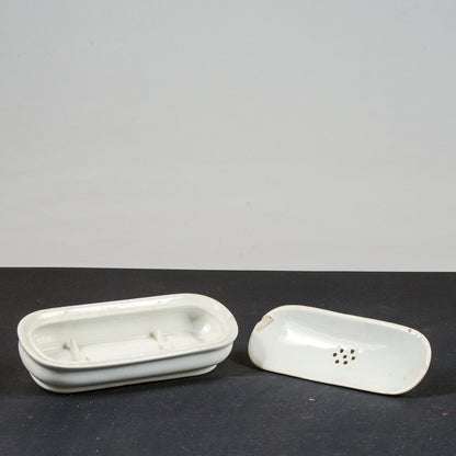 scatola di ceramica marcata s.c. richard porta siringhe medicale farmacia