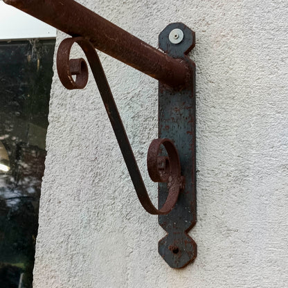 Lanterna lampione da esterno in ferro da parete
