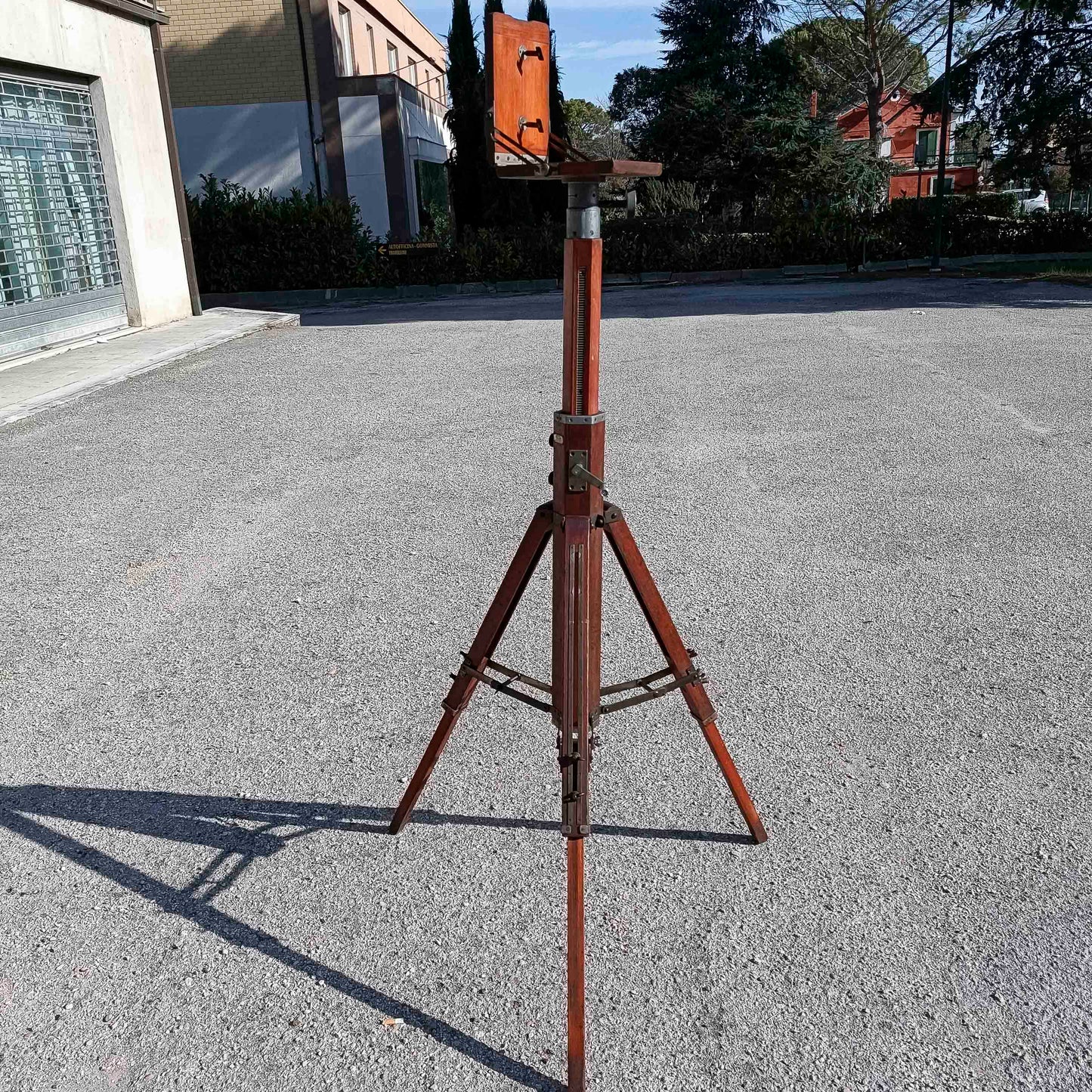cavalletto colonna a cremagliera da banco ottico ditta fatif