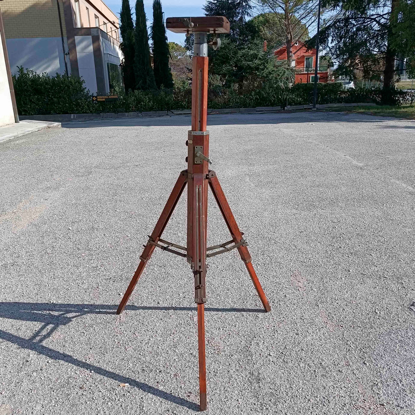 cavalletto colonna a cremagliera da banco ottico ditta fatif
