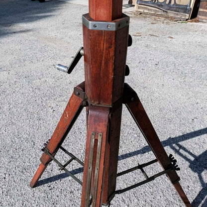 cavalletto colonna a cremagliera da banco ottico ditta fatif