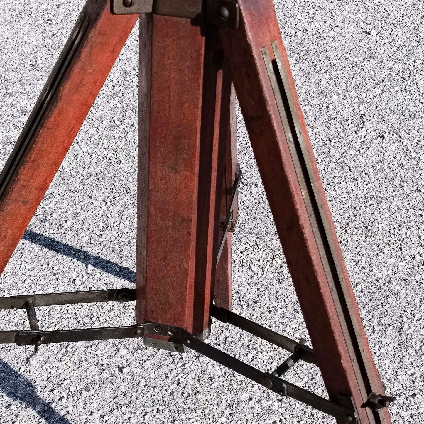 cavalletto colonna a cremagliera da banco ottico ditta fatif