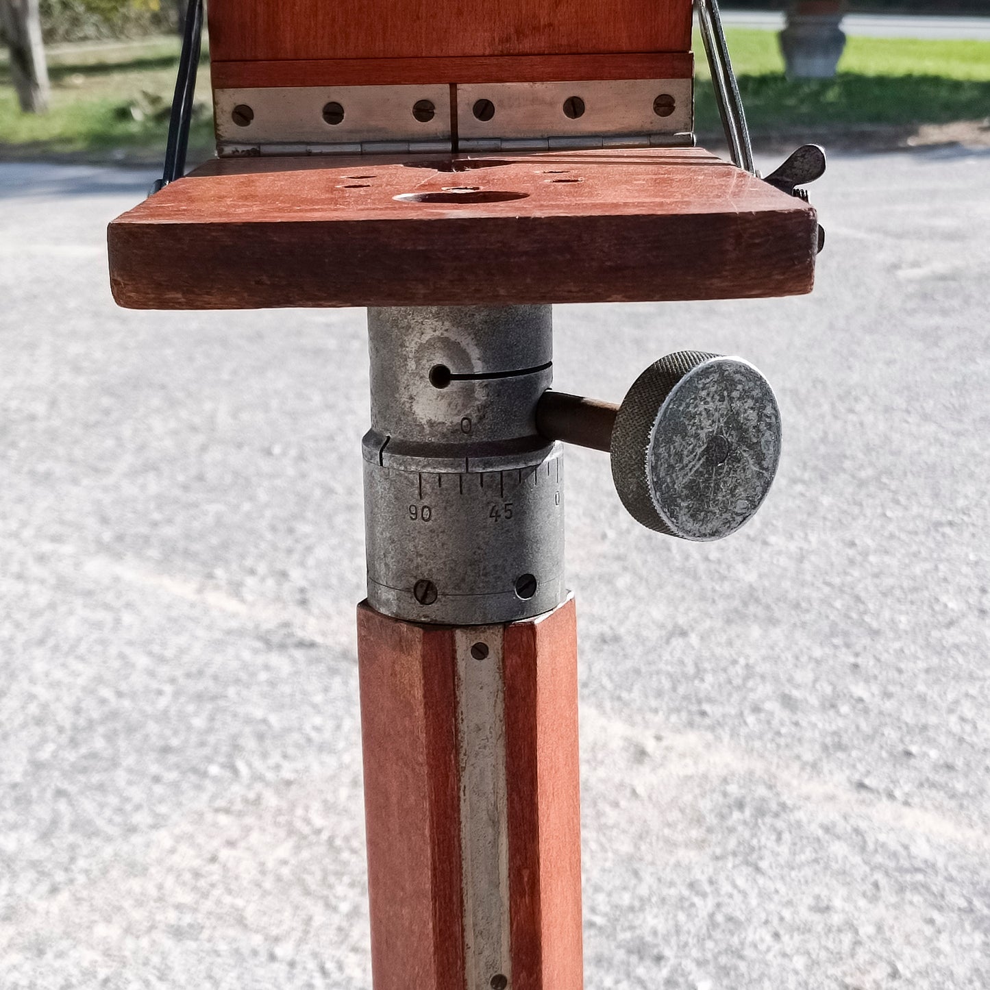 cavalletto colonna a cremagliera da banco ottico ditta fatif
