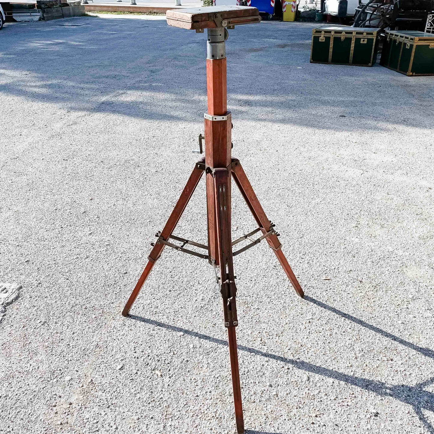 cavalletto colonna a cremagliera da banco ottico ditta fatif