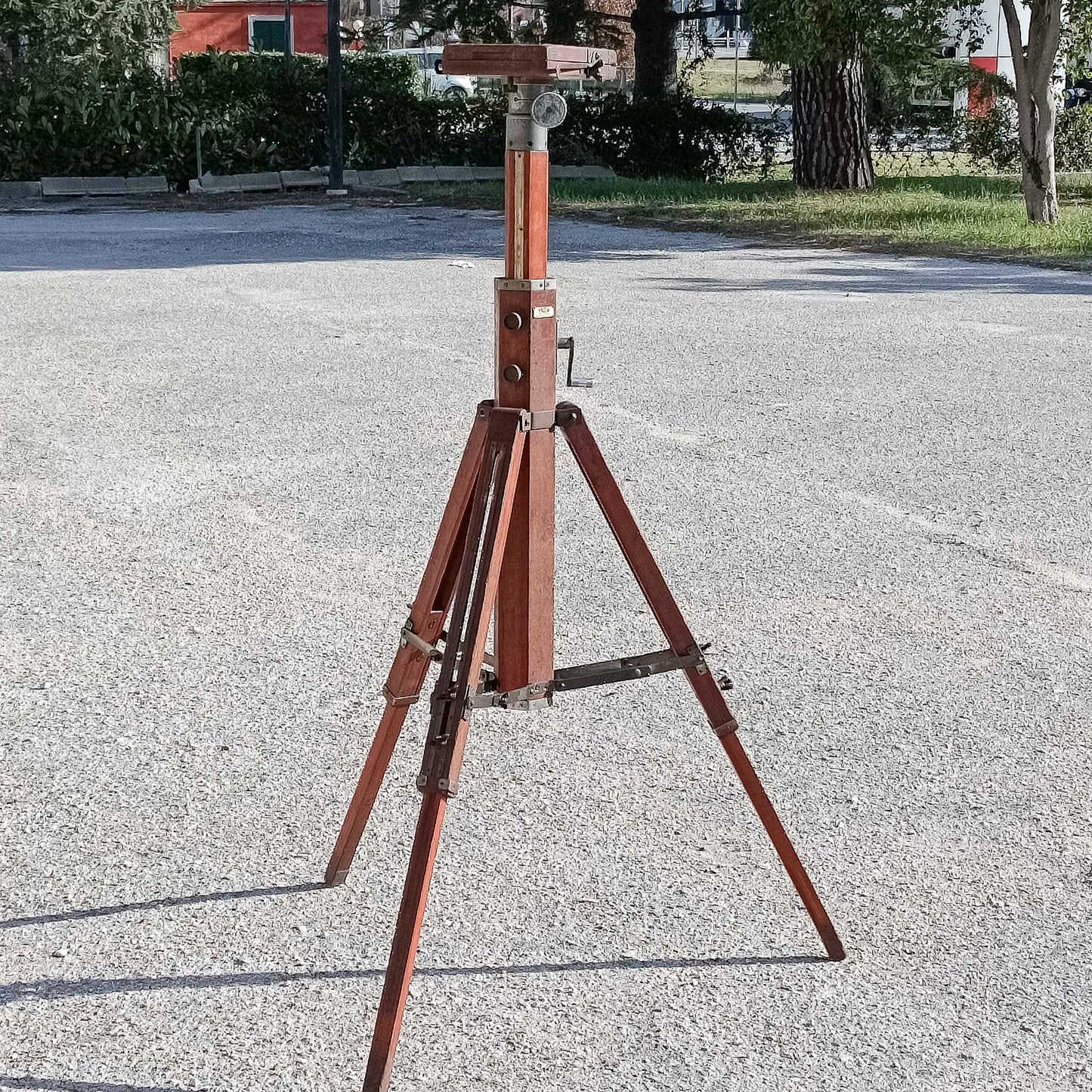 cavalletto colonna a cremagliera da banco ottico ditta fatif