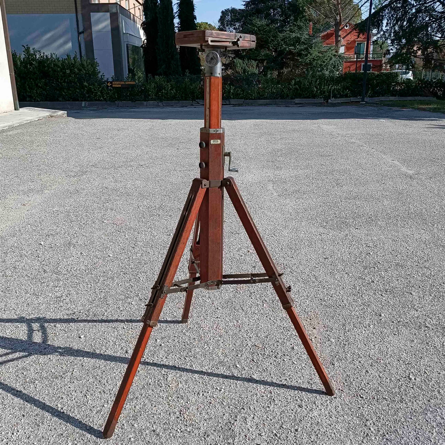 cavalletto colonna a cremagliera da banco ottico ditta fatif