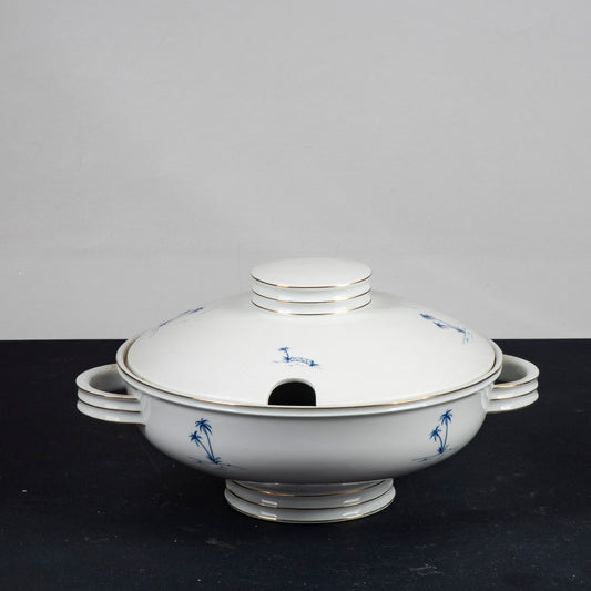 zuppiera verbano laveno ceramica con decori blu