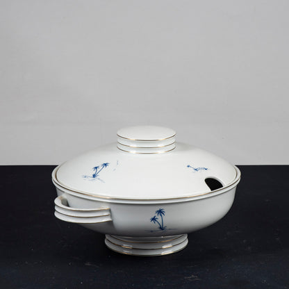 zuppiera verbano laveno ceramica con decori blu