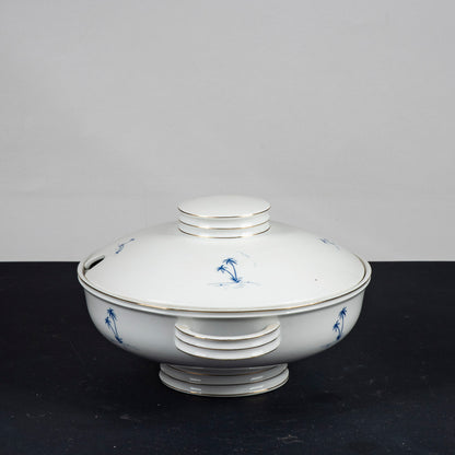 zuppiera verbano laveno ceramica con decori blu