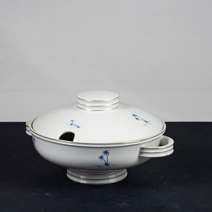 zuppiera verbano laveno ceramica con decori blu