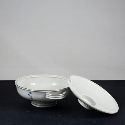 zuppiera verbano laveno ceramica con decori blu