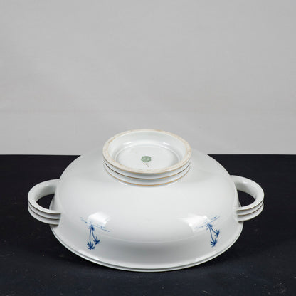 zuppiera verbano laveno ceramica con decori blu